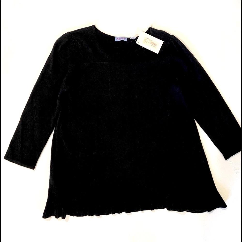 ACROBAT Black Silk & Cashmere Sweater NWT